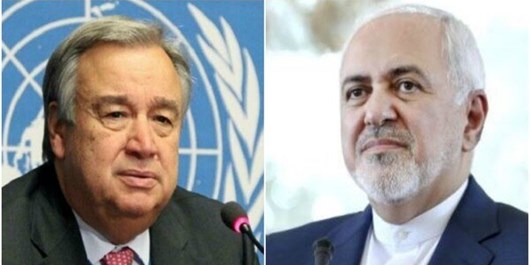 ظریف در نامه ای به گوترش: خرابکاری رژیم صهیونیستی در نطنز تروریسم هسته ای و جنایت جنگی است