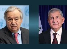 پیام گوترش به رئیس جمهور عراق