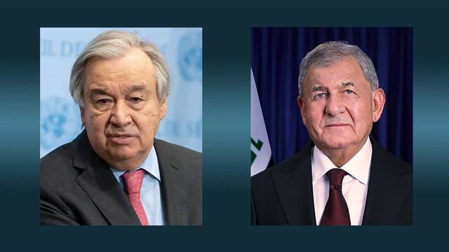 پیام گوترش به رئیس جمهور عراق