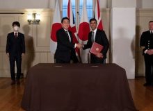 نخست وزیران انگلیس و ژاپن معاهده نظامی امضا کردند