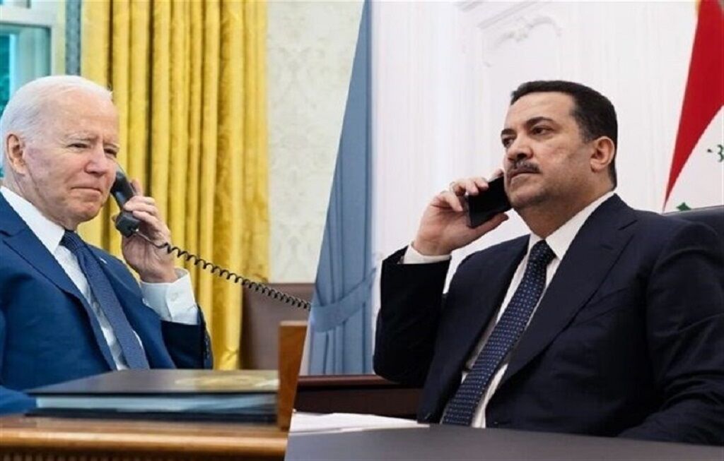 السودانی در تماس با بایدن: عراق نباید سکوی پرتابی برای حمله به همسایگان باشد