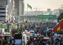 برگزاری مهمانی ۱۰کیلومتری غدیر با حضور پرشور مردم/ حضور رییس جمهور در جشن غدیر