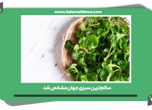 سالم‌ترین سبزی جهان مشخص شد