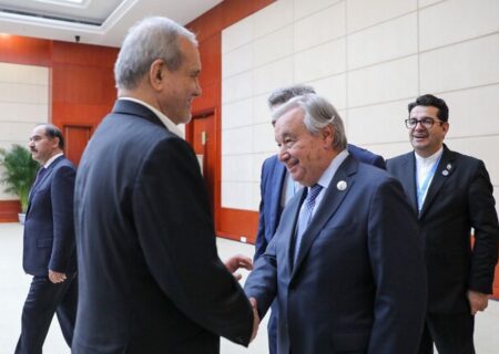 پزشکیان: ایران به دنبال حل مسئله هسته‌ای از راه‌های دیپلماتیک است/ گوترش: متقاعد شده‌ام که هدف ایران ساخت سلاح هسته‌ای نیست